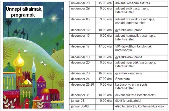 Adventi programok